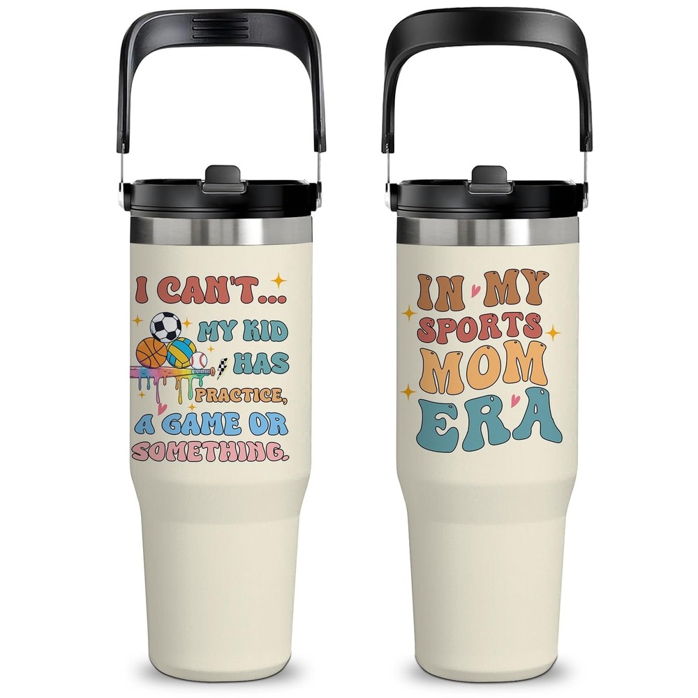 NWT 30oz Sports Mom Era Insulated Stainless Steel Tumbler Handle